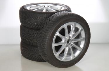 Pack jantes alu et pneus MICHELIN/PilotAlpin5 à 10 branches 