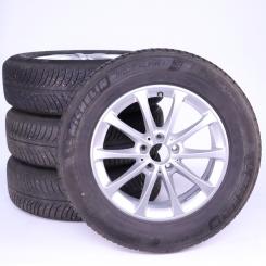 Pack jantes alu et pneus MICHELIN/PilotAlpin5 à 10 branches 