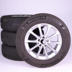 Pack jantes alu et pneus MICHELIN/PilotAlpin5 à 10 branches 