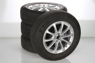 Pack jantes alu et pneus MICHELIN/PilotAlpin5 à 10 branches 