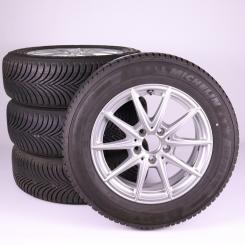 Pack jantes alu et pneus MICHELIN/Alpin5 à 5 doubles branche 