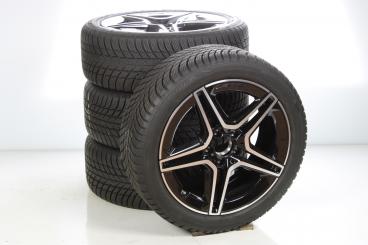 Pack de roues complètes d'hiver alliage 18 pouces avec pneus Bridgestone pour Classe B 247, CLA 118 et d'autres, Mercedes-AMG d'origine