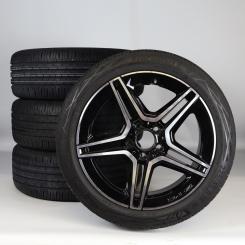 Pack de roues complètes d'été alliage 18 pouces avec pneus Continental pour Classe A 177, CLA ShootingBrake X118 et d'autres, Mercedes-AMG d'origine