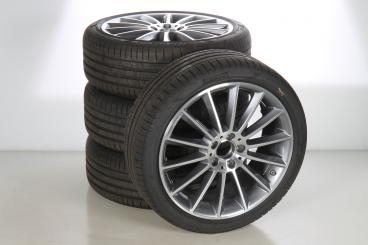 Pack de roues complètes d'été alliage 19 pouces avec pneus Pirelli pour Classe A 177, CLA 118 et d'autres, Mercedes-AMG d'origine