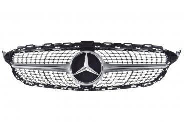 Calandre argent iridium mat avec étoile Mercedes 