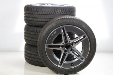 Lot de roues complètes AMG 18 pouces alu CONTINENTAL Classe 