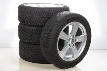 Pack jantes alu et pneus MICHELIN/PilotAlpin5 à 5 branches 