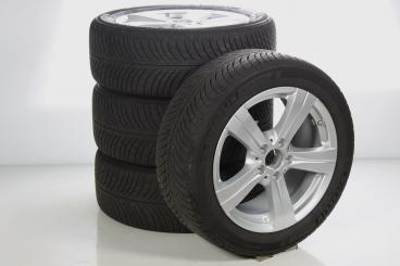 Pack jantes alu et pneus MICHELIN/PilotAlpin5 à 5 branches 