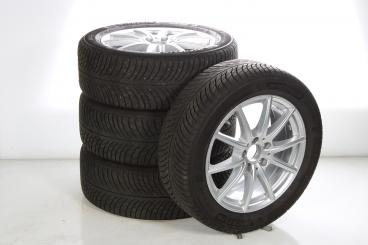 Pack jantes alu et pneus MICHELIN/PilotAlpin5 à 10 branches 