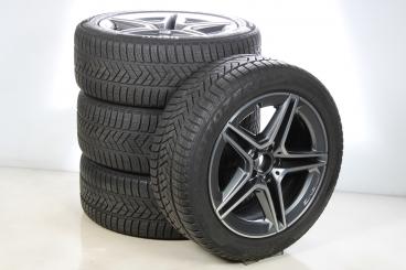 Pack de roues complètes d'hiver alliage 19 pouces avec pneus Pirelli pour Classe S 223, Mercedes-AMG d'origine