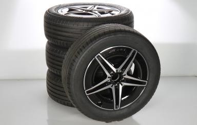 Pack jantes alu et pneus BRIDGE/TuranzaT005 AMG à 5 doubles 