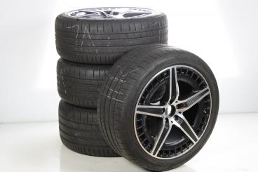 Pack jantes alu et pneus Alu PIR/PZero AMG à 5 doubles branc 