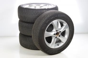 Pack jantes alu et pneus MICHELIN/PilotAlpin5 à 5 branches 