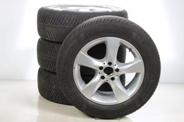 Pack jantes alu et pneus MICHELIN/PilotAlpin5 à 5 branches 