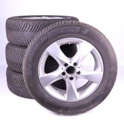 Pack jantes alu et pneus MICHELIN/PilotAlpin5 à 5 branches 