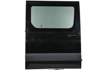 Porte coulissante droite large avec vitre 