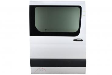 Porte coulissante droite large avec vitre 