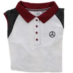 Collection Polo de golf femme blanc/noir/violet prune, M 