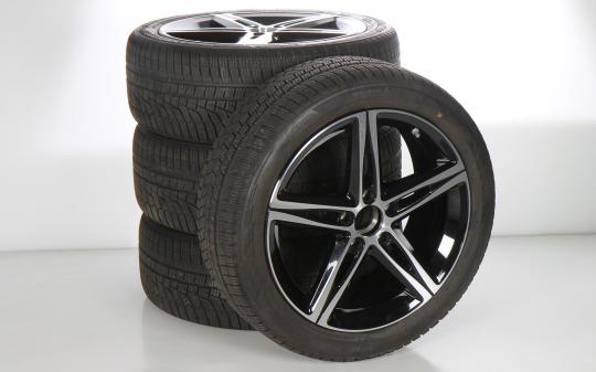 Pack de roues complètes d'hiver alliage 18 pouces avec pneus Hankook pour Classe B 247, CLA ShootingBrake X118 et d'autres, Mercedes-Benz d'origine