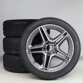Pack de roues complètes d'hiver alliage 18 pouces avec pneus Pirelli pour CLA 118, Classe A 177 et d'autres, Mercedes-AMG d'origine