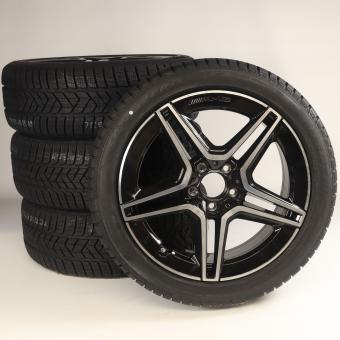 Pack de roues complètes d'hiver alliage 18 pouces avec pneus Pirelli pour CLA 118, Classe A 177 et d'autres, Mercedes-AMG d'origine
