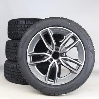 Pack de roues complètes d'hiver alliage 19 pouces avec pneus Pirelli pour Classe GLA H247, Classe GLB X247, Mercedes-AMG d'origine